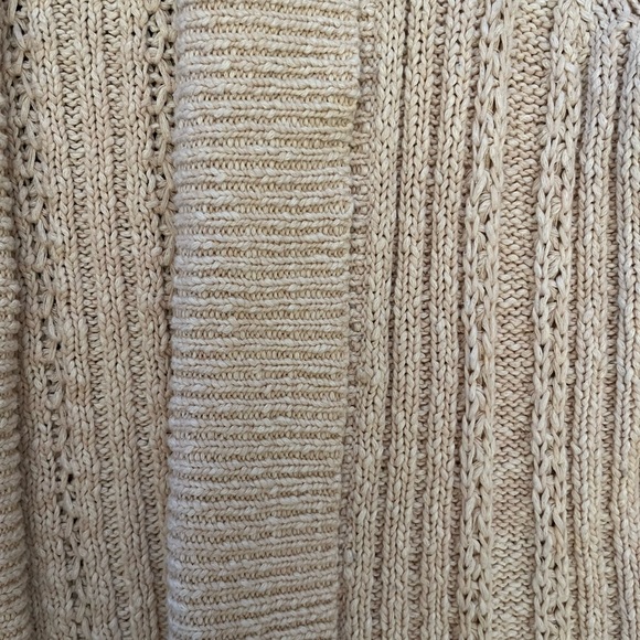 Anthropologie Cream Cotton Crochet Knit Open Front Cardigan - Picture 3 of 9